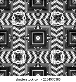 Textura elegante con figuras de líneas.
Resumen de patrones geométricos en blanco y negro para página web, texturas, tarjeta, afiche, tela, textil. Diseño repetitivo gráfico monocromo. 