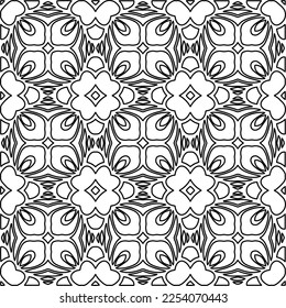 Stylish texture with figures from lines.
Abstract geometric black and white pattern for web page, textures, card, poster, fabric, textile. Monochrome graphic repeating design. 
