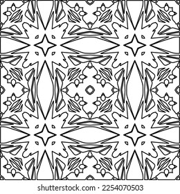 Stylish texture with figures from lines.
Abstract geometric black and white pattern for web page, textures, card, poster, fabric, textile. Monochrome graphic repeating design. 