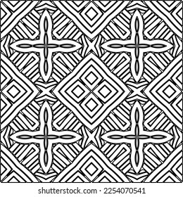 Stylish texture with figures from lines.
Abstract geometric black and white pattern for web page, textures, card, poster, fabric, textile. Monochrome graphic repeating design. 