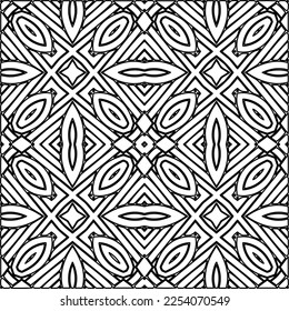 Stylish texture with figures from lines.
Abstract geometric black and white pattern for web page, textures, card, poster, fabric, textile. Monochrome graphic repeating design. 