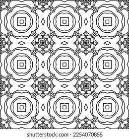 Stylish texture with figures from lines.
Abstract geometric black and white pattern for web page, textures, card, poster, fabric, textile. Monochrome graphic repeating design. 