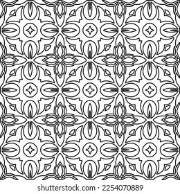 Stylish texture with figures from lines.
Abstract geometric black and white pattern for web page, textures, card, poster, fabric, textile. Monochrome graphic repeating design. 