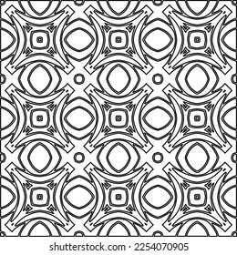 Stylish texture with figures from lines.
Abstract geometric black and white pattern for web page, textures, card, poster, fabric, textile. Monochrome graphic repeating design. 