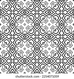 Textura elegante con figuras de líneas.
Resumen de patrones geométricos en blanco y negro para página web, texturas, tarjeta, afiche, tela, textil. Diseño repetitivo gráfico monocromo. 