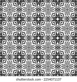 Textura elegante con figuras de líneas.
Resumen de patrones geométricos en blanco y negro para página web, texturas, tarjeta, afiche, tela, textil. Diseño repetitivo gráfico monocromo. 