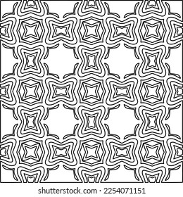 

Stylish texture with figures from lines.
Abstract geometric black and white pattern for web page, textures, card, poster, fabric, textile. Monochrome graphic repeating design. 