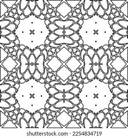 Stylish texture with figures from lines.
Abstract geometric black and white pattern for web page, textures, card, poster, fabric, textile. Monochrome graphic repeating design. 