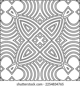 Stylish texture with figures from lines.
Abstract geometric black and white pattern for web page, textures, card, poster, fabric, textile. Monochrome graphic repeating design. 
