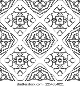 Stylish texture with figures from lines.
Abstract geometric black and white pattern for web page, textures, card, poster, fabric, textile. Monochrome graphic repeating design. 

