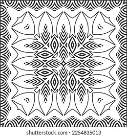 Stylish texture with figures from lines.
Abstract geometric black and white pattern for web page, textures, card, poster, fabric, textile. Monochrome graphic repeating design. 