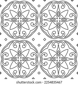 Stylish texture with figures from lines.
Abstract geometric black and white pattern for web page, textures, card, poster, fabric, textile. Monochrome graphic repeating design. 