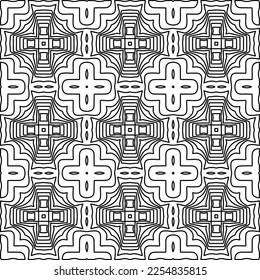 Textura elegante con figuras de líneas.
Resumen de patrones geométricos en blanco y negro para página web, texturas, tarjeta, afiche, tela, textil. Diseño repetitivo gráfico monocromo. 
