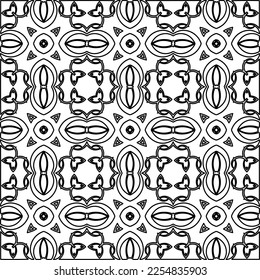 Stylish texture with figures from lines.
Abstract geometric black and white pattern for web page, textures, card, poster, fabric, textile. Monochrome graphic repeating design. 
