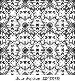 Textura elegante con figuras de líneas.
Resumen de patrones geométricos en blanco y negro para página web, texturas, tarjeta, afiche, tela, textil. Diseño repetitivo gráfico monocromo. 
