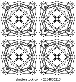 Stylish texture with figures from lines.
Abstract geometric black and white pattern for web page, textures, card, poster, fabric, textile. Monochrome graphic repeating design. 