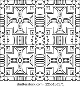 Stylish texture with figures from lines.
Abstract geometric black and white pattern for web page, textures, card, poster, fabric, textile. Monochrome graphic repeating design. 