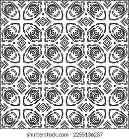 Textura elegante con figuras de líneas.
Resumen de patrones geométricos en blanco y negro para página web, texturas, tarjeta, afiche, tela, textil. Diseño repetitivo gráfico monocromo. 