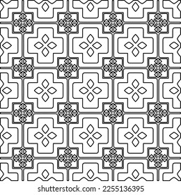 Stylish texture with figures from lines.
Abstract geometric black and white pattern for web page, textures, card, poster, fabric, textile. Monochrome graphic repeating design.