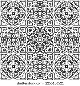 Textura elegante con figuras de líneas.
Resumen de patrones geométricos en blanco y negro para página web, texturas, tarjeta, afiche, tela, textil. Diseño repetitivo gráfico monocromo. 

