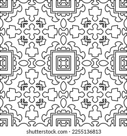 Textura elegante con figuras de líneas.
Resumen de patrones geométricos en blanco y negro para página web, texturas, tarjeta, afiche, tela, textil. Diseño repetitivo gráfico monocromo. 