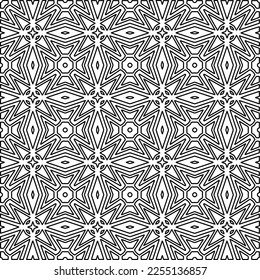 Textura elegante con figuras de líneas.
Resumen de patrones geométricos en blanco y negro para página web, texturas, tarjeta, afiche, tela, textil. Diseño repetitivo gráfico monocromo.