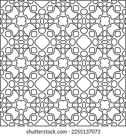 Textura elegante con figuras de líneas.
Resumen de patrones geométricos en blanco y negro para página web, texturas, tarjeta, afiche, tela, textil. Diseño repetitivo gráfico monocromo. 