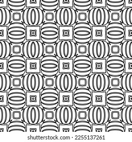 Stylish texture with figures from lines.
Abstract geometric black and white pattern for web page, textures, card, poster, fabric, textile. Monochrome graphic repeating design. 