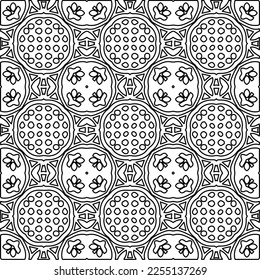 Stilvolle Textur mit Figuren aus Linien.
Abstraktes geometrisches Schwarz-Weiß-Muster für Webseiten, Texturen, Karten, Plakate, Gewebe, Textilien. Monochrome grafische Wiederholungsdesign. 