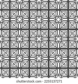 Stylish texture with figures from lines.
Abstract geometric black and white pattern for web page, textures, card, poster, fabric, textile. Monochrome graphic repeating design.