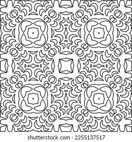 Stilvolle Textur mit Figuren aus Linien.
Abstraktes geometrisches Schwarz-Weiß-Muster für Webseiten, Texturen, Karten, Plakate, Gewebe, Textilien. Monochrome grafische Wiederholungsdesign. 
