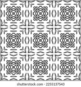 Textura elegante con figuras de líneas.
Resumen de patrones geométricos en blanco y negro para página web, texturas, tarjeta, afiche, tela, textil. Diseño repetitivo gráfico monocromo. 