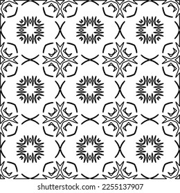 Stylish texture with figures from lines.
Abstract geometric black and white pattern for web page, textures, card, poster, fabric, textile. Monochrome graphic repeating design. 