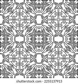 Textura elegante con figuras de líneas.
Resumen de patrones geométricos en blanco y negro para página web, texturas, tarjeta, afiche, tela, textil. Diseño repetitivo gráfico monocromo. 