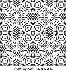 Textura elegante con figuras de líneas.
Resumen de patrones geométricos en blanco y negro para página web, texturas, tarjeta, afiche, tela, textil. Diseño repetitivo gráfico monocromo. 