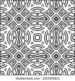 Textura elegante con figuras de líneas.
Resumen de patrones geométricos en blanco y negro para página web, texturas, tarjeta, afiche, tela, textil. Diseño repetitivo gráfico monocromo. 
