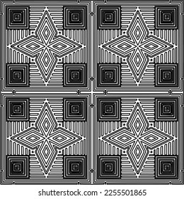 Textura elegante con figuras de líneas.
Resumen de patrones geométricos en blanco y negro para página web, texturas, tarjeta, afiche, tela, textil. Diseño repetitivo gráfico monocromo. 