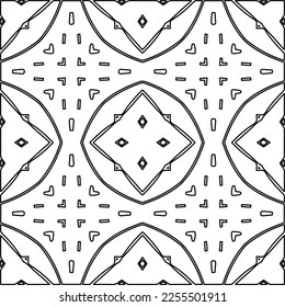 Stylish texture with figures from lines.
Abstract geometric black and white pattern for web page, textures, card, poster, fabric, textile. Monochrome graphic repeating design. 