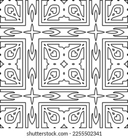 Textura elegante con figuras de líneas.
Resumen de patrones geométricos en blanco y negro para página web, texturas, tarjeta, afiche, tela, textil. Diseño repetitivo gráfico monocromo. 