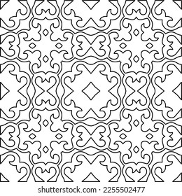 Textura elegante con figuras de líneas.
Resumen de patrones geométricos en blanco y negro para página web, texturas, tarjeta, afiche, tela, textil. Diseño repetitivo gráfico monocromo. 