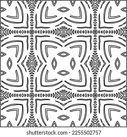 Stylish texture with figures from lines.
Abstract geometric black and white pattern for web page, textures, card, poster, fabric, textile. Monochrome graphic repeating design. 