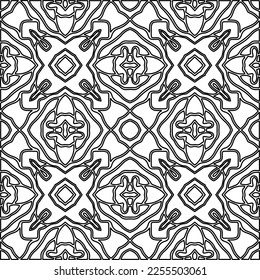 Textura elegante con figuras de líneas.
Resumen de patrones geométricos en blanco y negro para página web, texturas, tarjeta, afiche, tela, textil. Diseño repetitivo gráfico monocromo. 