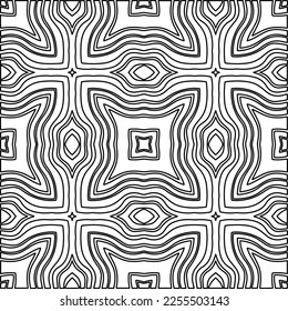 Textura elegante con figuras de líneas.
Resumen de patrones geométricos en blanco y negro para página web, texturas, tarjeta, afiche, tela, textil. Diseño repetitivo gráfico monocromo. 