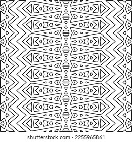 Stylish texture with figures from lines.
Abstract geometric black and white pattern for web page, textures, card, poster, fabric, textile. Monochrome graphic repeating design. 