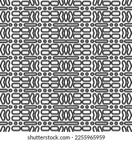 Stylish texture with figures from lines.
Abstract geometric black and white pattern for web page, textures, card, poster, fabric, textile. Monochrome graphic repeating design. 