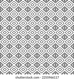 Stylish texture with figures from lines.
Abstract geometric black and white pattern for web page, textures, card, poster, fabric, textile. Monochrome graphic repeating design. 