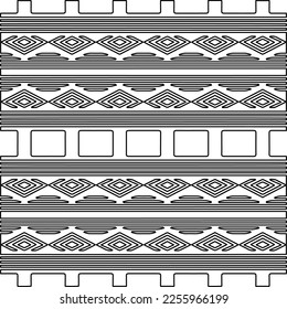 Stylish texture with figures from lines.
Abstract geometric black and white pattern for web page, textures, card, poster, fabric, textile. Monochrome graphic repeating design. 