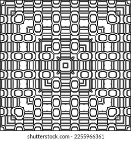 Textura elegante con figuras de líneas.
Resumen de patrones geométricos en blanco y negro para página web, texturas, tarjeta, afiche, tela, textil. Diseño repetitivo gráfico monocromo. 