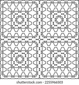 Textura elegante con figuras de líneas.
Resumen de patrones geométricos en blanco y negro para página web, texturas, tarjeta, afiche, tela, textil. Diseño repetitivo gráfico monocromo. 