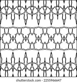 Textura elegante con figuras de líneas.
Resumen de patrones geométricos en blanco y negro para página web, texturas, tarjeta, afiche, tela, textil. Diseño repetitivo gráfico monocromo. 